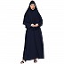 A-line abaya with a matching Instant Hijab- Navy Blue A-line abaya with a matching Instant Hijab- Navy Blue